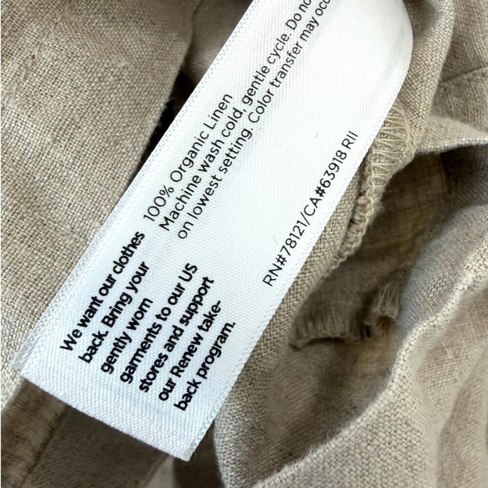 Eileen Fisher Organic Linen Button Front Vest Tank Natural Size Medium - Picture 3 of 8